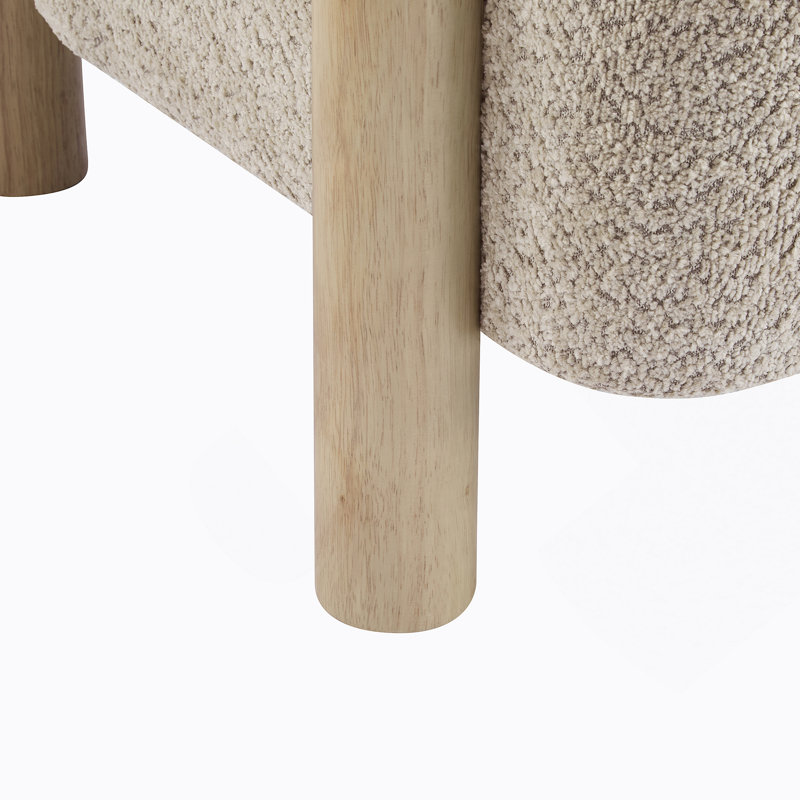 Fauteuil d'appoint rembourré Boucle, Blé