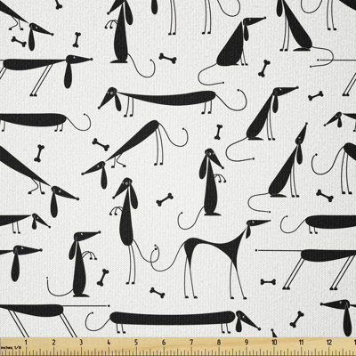 Desaun Monochrome Animal Silhouette Multi-Purpose Fabric