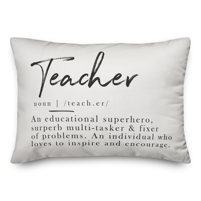 Housse et insert de coussin rectangulaire Teacher Définition