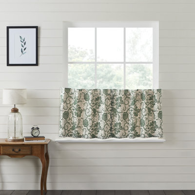 Adrihanna Cotton Floral Tailored Cafe Curtain