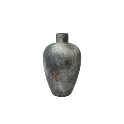 Grand vase décoratif gris foncé en céramique Cole and Gray 