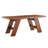 71"×31.5" Walnut Wood Grain MDF Spliced Rectangular Dining Table, Double Inclined Panel Legs, Modern Home Dinner Table For 6-8 People-1042255426