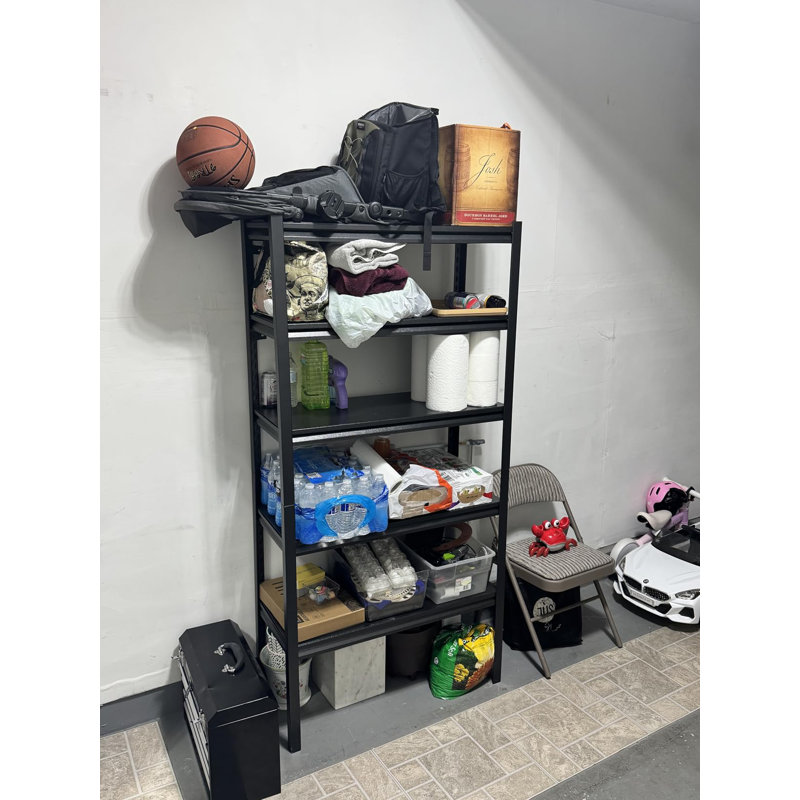 Étagère de garage en acier robuste - Très grande taille, tablettes réglables, conception divisée, assemblage facile pour le garage / sous-sol / entrepôt
