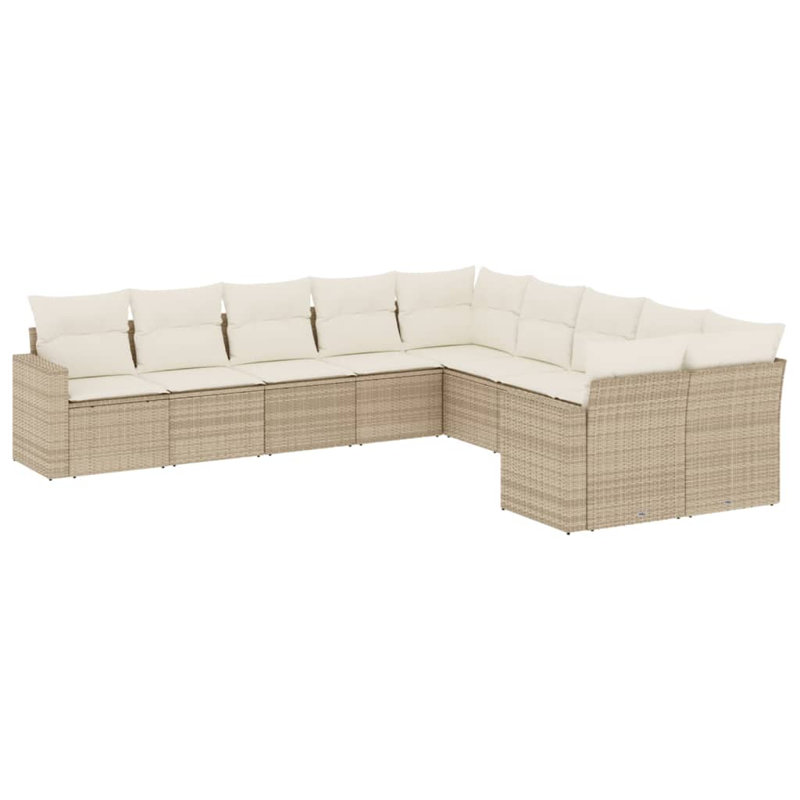 Grand canapé modulaire en rotin PE Vidaxl