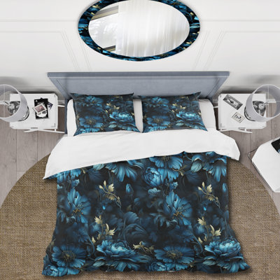 Ensemble de housse de couette floral en polyester microfibre Darkood Reflections Moody
