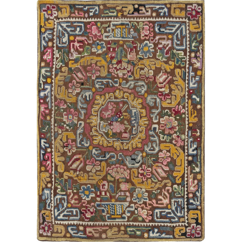 Antique One-of-a-Kind Rectangle 3'9" X 5'5" Area Rug