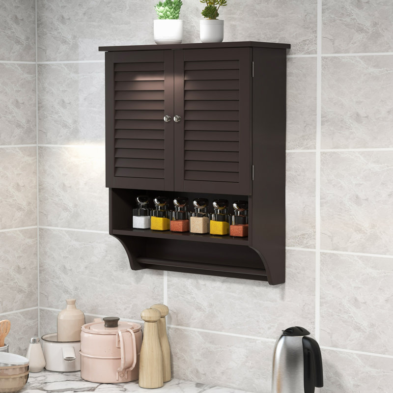 Rangement pour salle de bain Daveah, Espresso