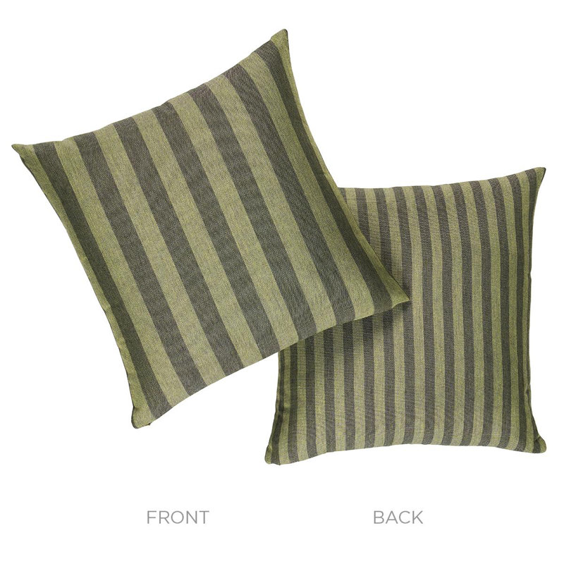 Hanson Square Indoor/Outdoor Pillow Cover & Insert, Green, Square 18"