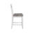 Fulkerson Ladder Back Counter Chair in White/Brown