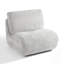 Fauteuil d'appoint pivotant rembourré avec dossier amovible Caleb-1152682348