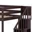 Lit mezzanine simple avec tiroirs de rangement, tablettes et escaliers-902962948