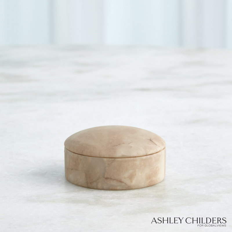 Gala Alabaster Canister-Short, Beige