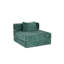 Canapé à compression, canapé-lit à plancher convertible à structure fixe, canapé modulaire à assise simple sans os, sans assemblage requis, tissu chenille, pour chambre à coucher de salon, vert foncé