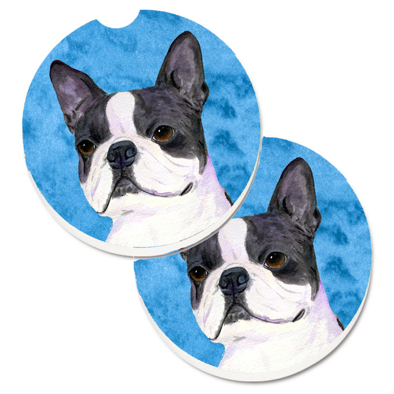 Sous-verre barbu collie voiture, Boston-terrier