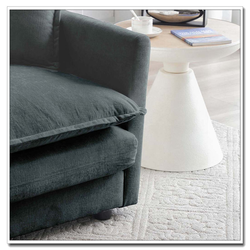 Repose-pieds en chenille, White