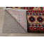 Tapis brun/rouge/beige tissé à la machine