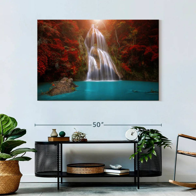 Paysage de cascade d'Alvord, H 32 po x l 48 po