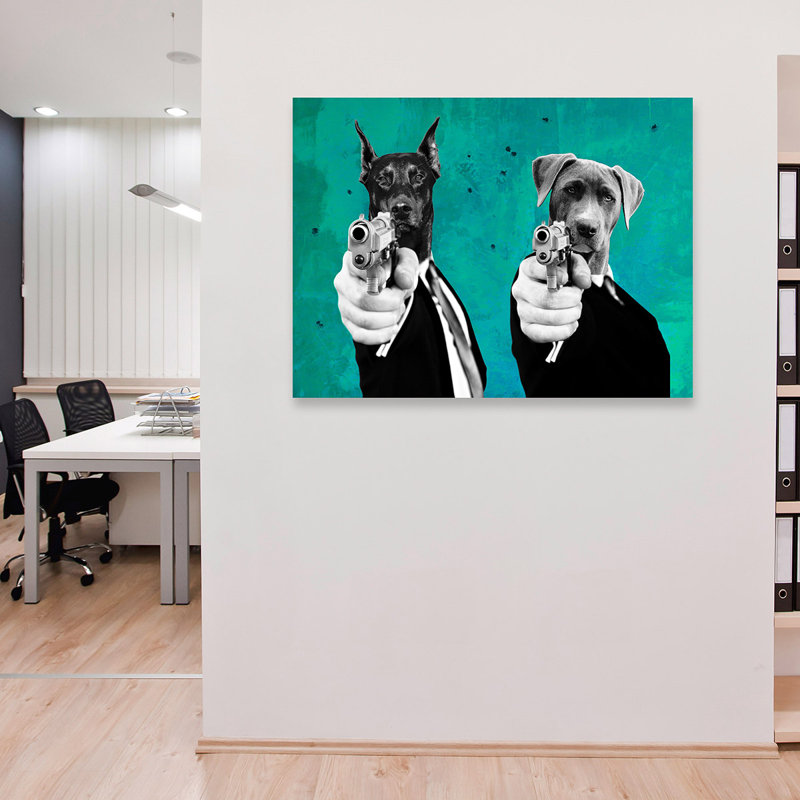 3AP5608 Reservoir Dogs (Pop Version) by VizLab - Wrapped Canvas Art Prints, 70cm H x 100cm W x 4cm D