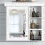Armoire à pharmacie de salle de bain avec miroir 30 po x 28 po, armoire à miroir murale avec rangement, armoire de rangement blanche pour salle de bain-453413555