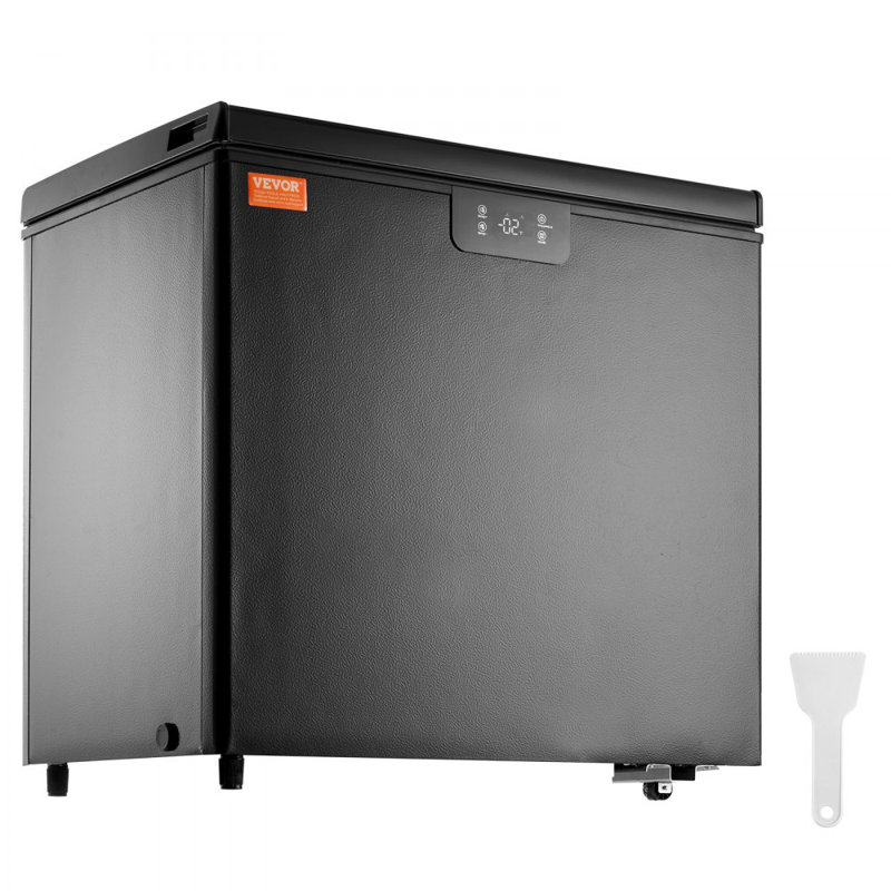 Coffre-fort, congélateur compact 7 pi³ / 198 L, congélateurs compacts autoportants avec 2 paniers amovibles et thermostat réglable, économie d'énergie et faible bruit, noir