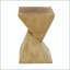 Table d'appoint TESS Modern - forme de sablier torsadé, naturel clair, sans assemblage-129458320