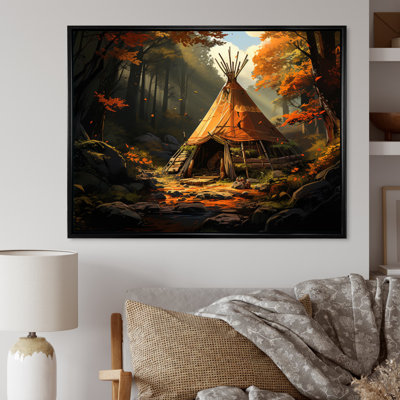 " Orange Black Native Tipi Soulful Connections II "