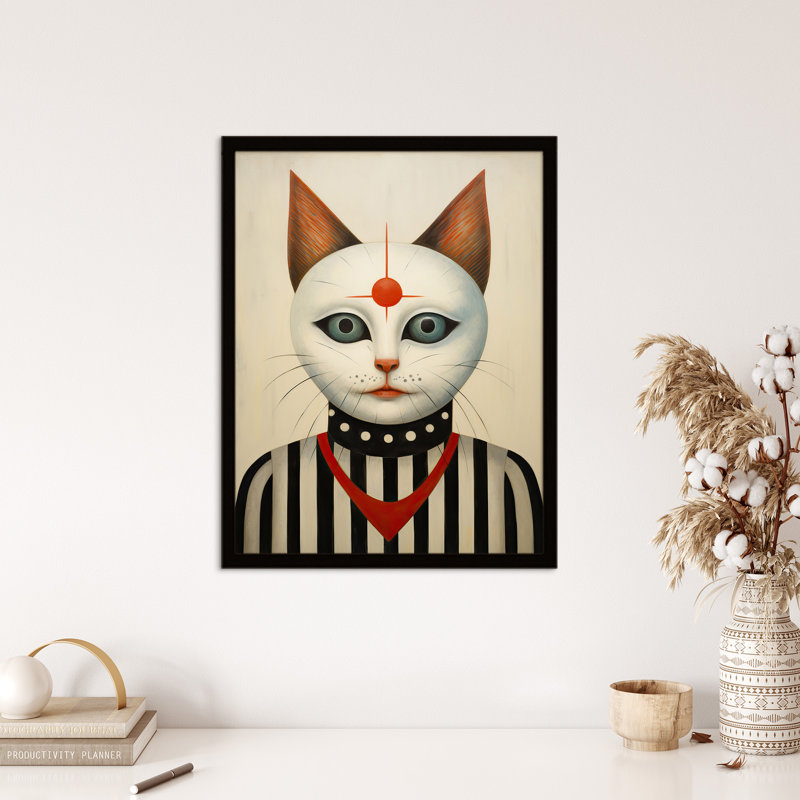 Queen Of All The Cats Futuristic Animal Surreal - Single Picture Frame Print