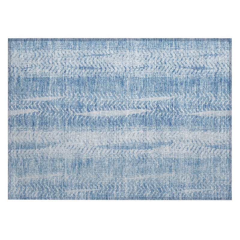Rennen Washable Abstract Indoor / Outdoor Rug, Rectangle 1'8" x 2'6"
