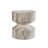Outdoor Faux Stone Hourglass Side Table-1833640216