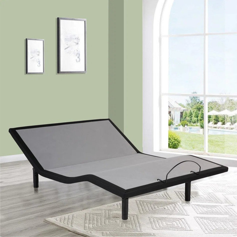 Base de lit réglable à articulation de tête et de pieds avec télécommande sans fil rétroéclairée Marysvale, Très grand