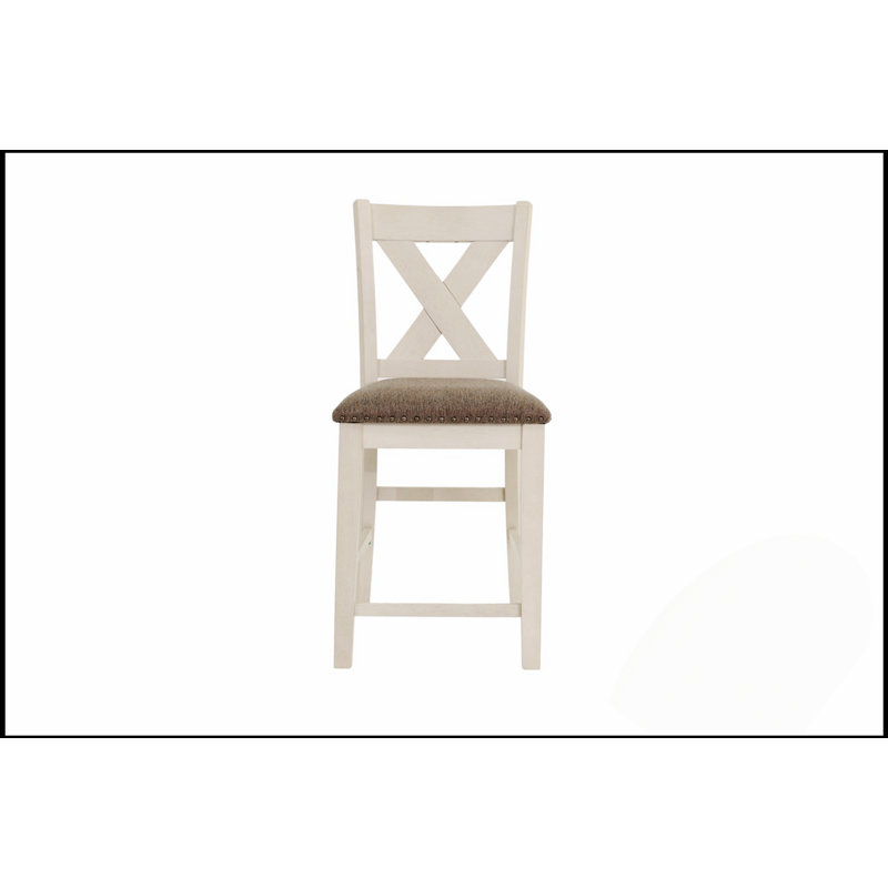 Ensemble de salle à manger à hauteur de comptoir 5 pièces avec tablettes de rangement et chaises hautes Modern Modern