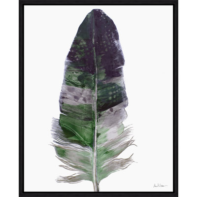 «Feather III» par Alexander NikAnpour - peinture sur toile à cadre flottant
