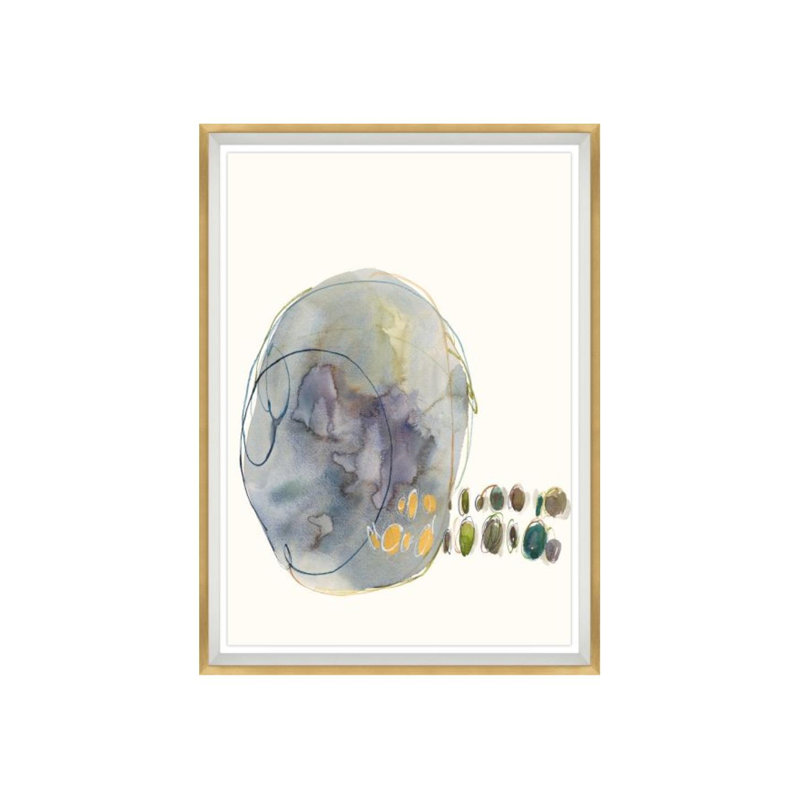 «Modern Abstract V» par Sara Brown - reproduction d'art, Verre encadré sur mesure, H 34 po x l 24 po