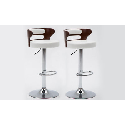 North Reading Swivel Upholstered Adjustable Height Counter Stool with Metal Frame