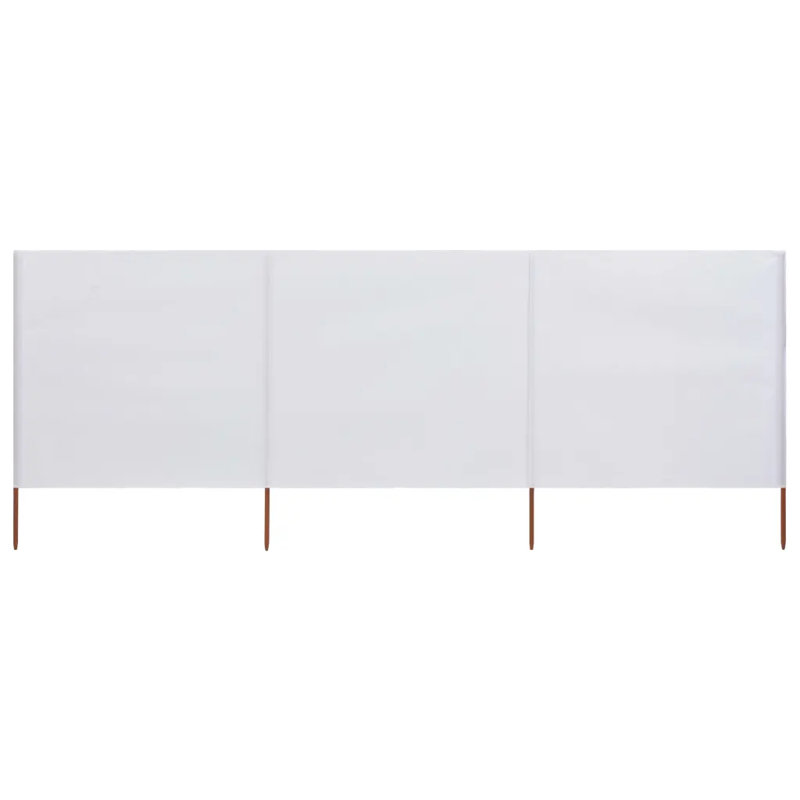 Kendry Solid Wood Folding Room Divider, 3, Sand White, 31.5cm H x 157.48cm W x 3cm D