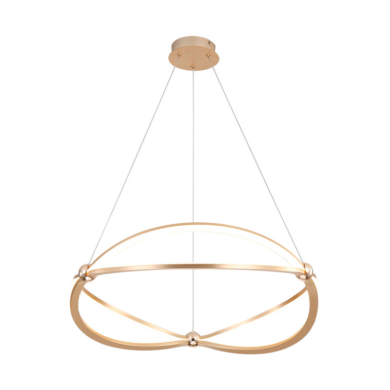 Lustre Watford, 43 W, Or anodisé, H 122 po x l 23,63 po x P 23,63 po