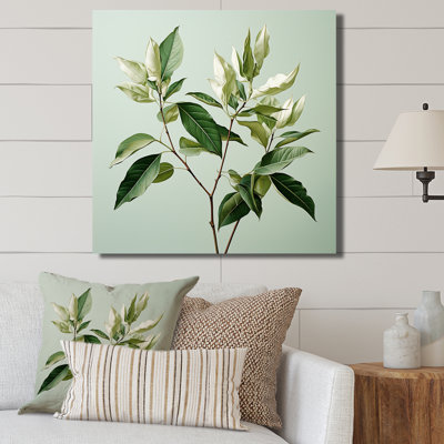 " Fresh Mint Minimalism Leaves Serenity "