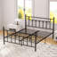 Double Metal Bed Frame with Headboard-1690835539-1690835538