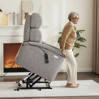 Power Recliner Lift Chair with Vibration Massage, Dual Heating and Adjustable Headrest