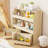 3-Tier Toy Storage & Organizer Bookshelf with Cubbies & 2 Removable Drawers - Kids Room Multi-Functional Storage Solution-1052874874