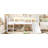 Twin Xl Loft Bed With Storage Shelves, Solid Wood Lower Loft Bed With Led Lights And Full-Length Guardrails, No Box Spring Needed