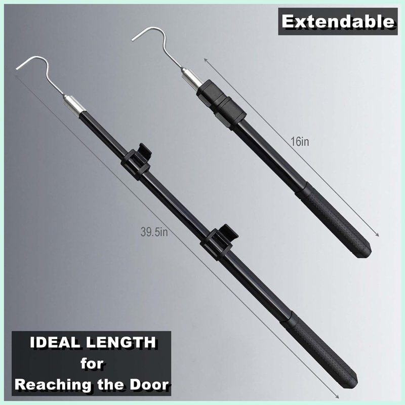 Extendable Attic Pull Down Hook, Ladder Door Stairs Puller System Kit Rod Pole