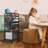 8 Tier Rolling File Cart With Hanging File Folder Organizer, Mobile File Organizer With 2 Sides Access Bookcase, Beside/Under Desk Cart With Wheels
