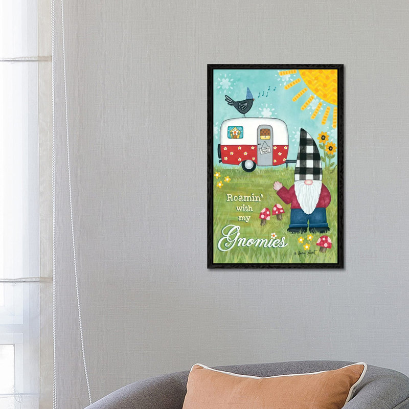 1 Piece Wall Art on Canvas, 66.04 cm H x 45.72 cm W, Black Floater Frame