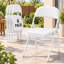 Ensemble de 4 chaises pliantes rembourrées blanches avec structure en métal-1877055584-1877055598