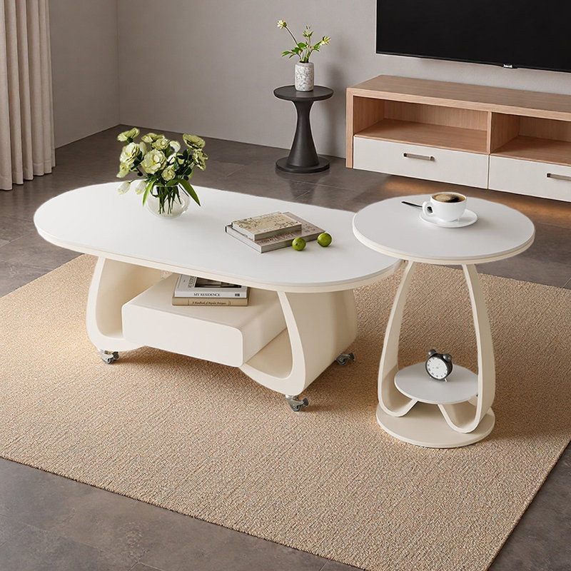 Waverton, H 17,71 po x L 47,24 po x l 23,62 po, Blanc, Crème