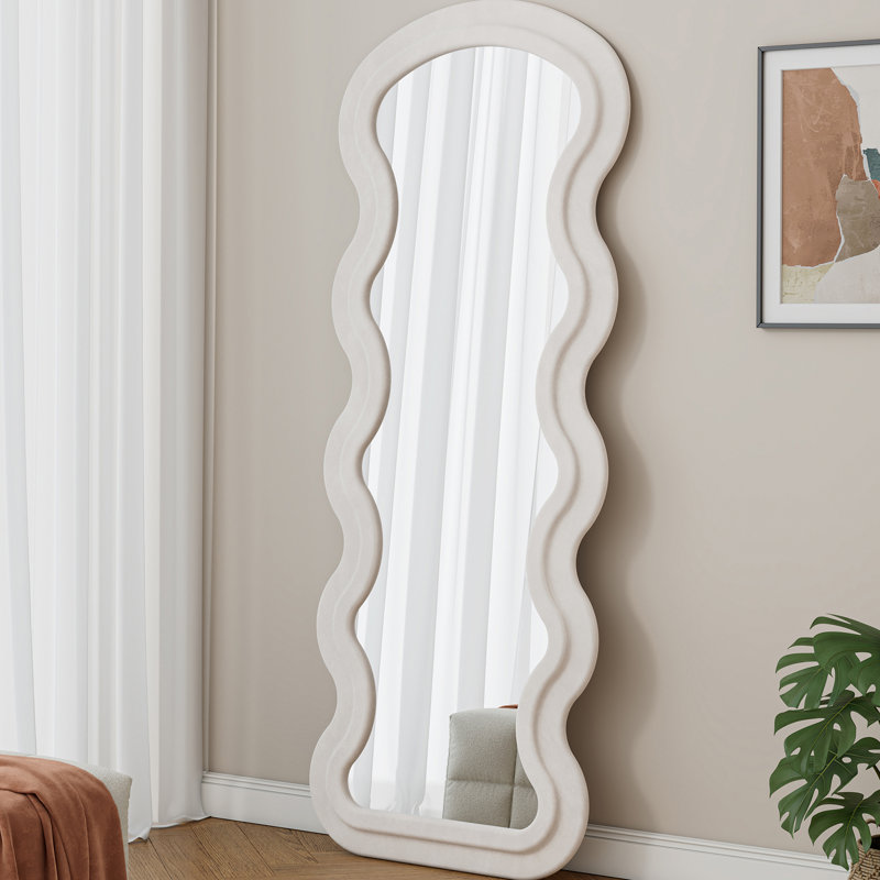 cream white mirror