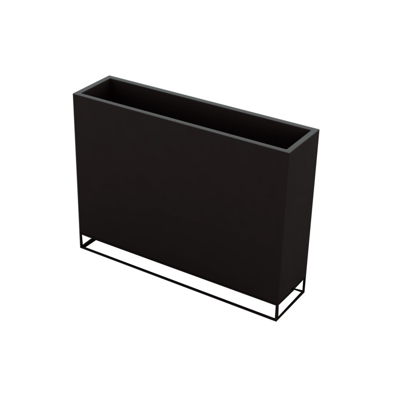 Vela Resin Planter Box, Black