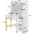 White Large Vanity Desk With Mirror, Led Lights And Power Outlet