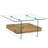 Hezekiah 31.4" Modern Two-Tier Square Coffee Table-2103274392